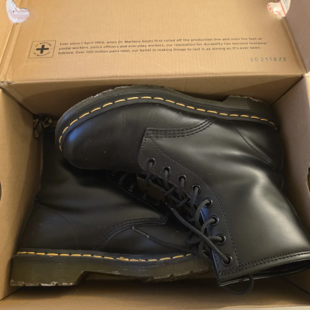 Dr. Martens Black Leather Boots - Picture 1 of 7